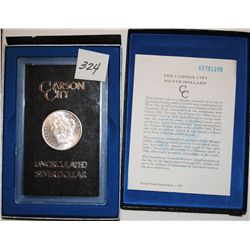 1883-CC GSA BLACK BOX MORGAN WITH ORIGINAL  BOX AND CERTIFICATE OF AUTHENTICITY