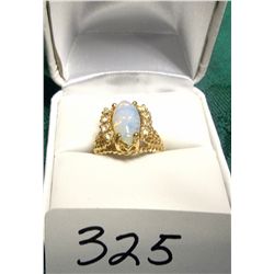 OPAL RING 14K GOLD WASH