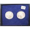 Image 1 : 1898-0 & 1904-0 MORGAN DOLLARS IN ORIGINAL  COIN  DISPLAY BOX - SOLD PER COIN TIMES 2