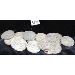 20 WALKING LIBERTY HALF DOLLARRS FROM SAFE  DEPOSIT - MIXED DATES AND MINTS - SOLD PER  COIN TIMES 2