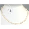 Image 1 : LADIES GENUINE PEARL NECKLACE WITH ORNATE 14K  YELLOW GOLD CLASP
