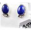 Image 1 : LAPIS CAPACHON STERLING EARRINGS