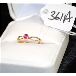 14K YELLOW GOLD RUBY RING