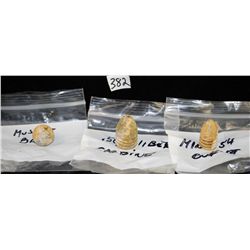 CIVIL WAR AMMUNITION 1861 - 1865 THREE  GENUINE DIFFERENT TYPES/CALIBER - EXCELLENT  CONDITION