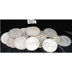 20 WALKING LIBERTY HALF DOLLARS FROM SAFE  DEPOSIT - MIXED DATES AND MINTS - SOLD PER  COIN TIMES 20