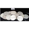 Image 1 : 20 WALKING LIBERTY HALF DOLLARS FROM SAFE  DEPOSIT - MIXED DATES AND MINTS - SOLD PER  COIN TIMES 20