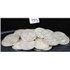 Image 1 : 20 WALKING LIBERTY HALF DOLLARS FROM SAFE  DEPOSIT - MIXED DATES AND MINTS - SOLD PER  COIN TIMES 20