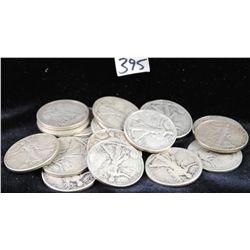 20 WALKING LIBERTY HALF DOLLARS FROM SAFE  DEPOSIT - MIXED DATES AND MINTS - SOLD PER  COIN TIMES 20