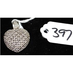 DIAMOND HEART STERLING .925 PENDANT