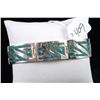 Image 1 : GREAT TURQUOISE INLAID STERLING SILVER  BRACELET