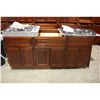 Image 3 : COMPLETE DARK CHERRY KITCHEN CABINET SET INC: