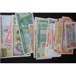 Foreign Bank Notes; Various Dates, Conditions & Denominations; Lot of 25; EST. $30-60