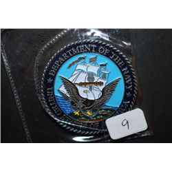 Department Of The Navy United States Of America Military Challenge Coin; Honor Courage Commitment; E