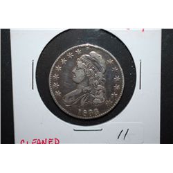 1833 US Capped Bust Half Dollar; Cleaned; EST. $60-70