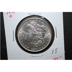1890-O US Silver Morgan $1; AU58; EST. $50-60