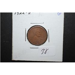 1922-D US Lincoln Wheat Back Penny; G; EST. $15-25