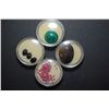 Image 1 : Assorted Loose Colored Gemstones; Maroon, Black, Green Marbled & Brown Marbled; Lot of 4 Packs; EST.