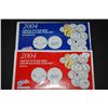 Image 1 : 2004-D US Mint Coin Set To Include US Mint State Quarter Coin Set & 2004-P US Mint Coin Set To Inclu