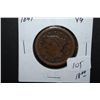 Image 1 : 1847 US Large One Cent; VG; EST. $20-30