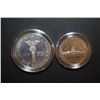 Image 2 : 1989-S US Commemorative Bicentennial Of The Congress Two-Coin Proof Set In Velvet Display Box With C