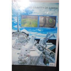 2000 US Holographic Postal Stamp Sheet "Escaping The Gravity Of Earth" $3.20 Stamps; Lot of 2 Stamps