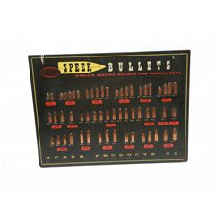 Lot 77 - 1960 Speer Bullet Display Board