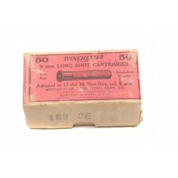 Lot 253 - Vintage Box of Winchester 9mm Long Shot Cartridges