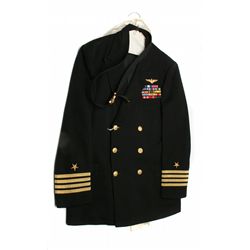Lot 312 - WW2 US Navy Aviator's Dress Blues Jacket/Belt