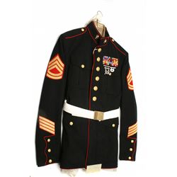 Lot 313 - WW2 USMC Dress Blues Uniform Set/Belt
