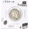 Image 1 : 1920-D BUFFALO NICKEL RED BOOK VALUE IS $50.00 *RARE KEY DATE FINE GRADE*!!