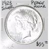Image 1 : 1923 PEACE SILVER DOLLAR RED BOOK VALUE IS $55.00 *RARE MS-63 HIGH GRADE* !!