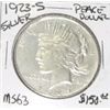 Image 1 : 1923-S PEACE SILVER DOLLAR RED BOOK VALUE IS $150.00 *RARE MS-63 HIGH GRADE*!!