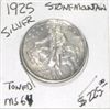 Image 1 : 1925 STONEMOUNTAIN SILVER HALF DOLLAR RED BOOK VALUE IS $225.00 *RARE TONED MS-64 HIGH GRADE*!!