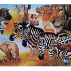 Hand signed giclee titled African Montage