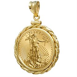 2012 1/4 oz Gold Eagle Pendant (Fancy Cable-ScrewTop Be