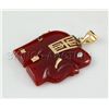 Image 1 : 25.29ctw CharmingRedOrange Jade ElephantPendant