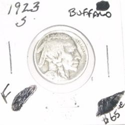 1923-S BUFFALO NICKEL RED BOOK VALUE IS $65.00 *RARE KEY DATE FINE GRADE*!!