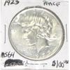 Image 1 : 1923 PEACE SILVER DOLLAR RED BOOK VALUE IS $100.00 *RARE MS-64 HIGH GRADE*!!