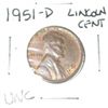 Image 1 : 1951-D LINCOLN CENT *RARE UNC HIGH GRADE* PENNY CAME OUT OF SAFE!!