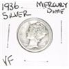 Image 1 : 1936 MERCURY SILVER DIME *NICE VERY FINE GRADE* DIME CAME OUT OF SAFE!!
