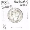 Image 1 : 1935 MERCURY SILVER DIME *NICE VERY FINE GRADE* DIME CAME OUT OF SAFE!!