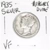 Image 1 : 1935 MERCURY SILVER DIME *NICE VERY FINE GRADE* DIME CAME OUT OF SAFE!!