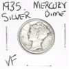Image 1 : 1935 MERCURY SILVER DIME *NICE VERY FINE GRADE* DIME CAME OUT OF SAFE!!