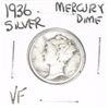 Image 1 : 1936 MERCURY SILVER DIME *NICE VERY FINE GRADE* DIME CAME OUT OF SAFE!!