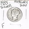 Image 1 : 1935 MERCURY SILVER DIME *NICE FINE GRADE* DIME CAME OUT OF SAFE!!