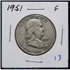 Image 1 : 1951 Ben Franklin Half Dollar Fine