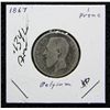 Image 1 : Scarce 1867 Belgium 1 Frank Silver Coin