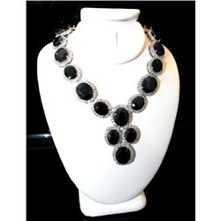 $28,164 GG GIA App. Sapphire Necklace