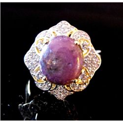 $4,135 GG GIA Untreated Ruby Ring w/ Sapph