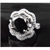 $6,750 GG GIA Black Diamond Ring w/ Dia. Accent